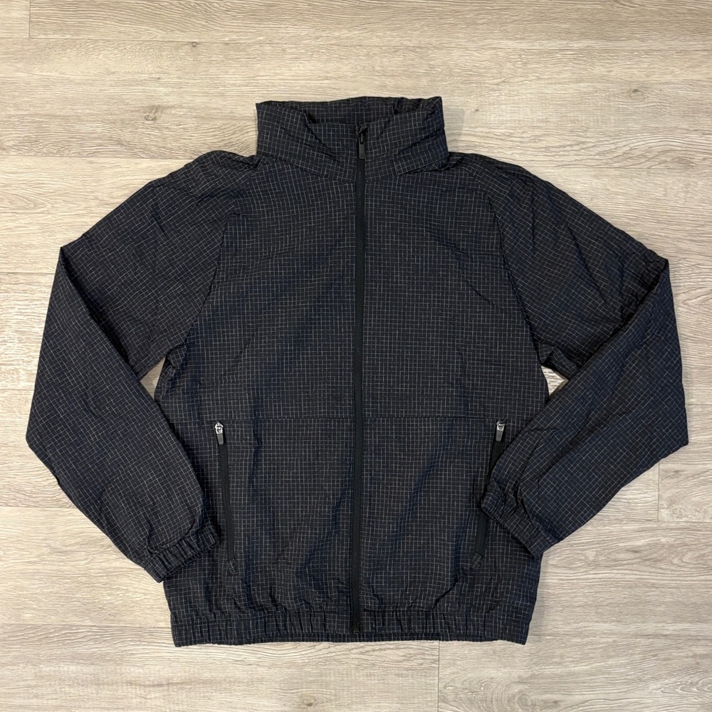 All in Motion Men's Packable Black Hooded Jacket